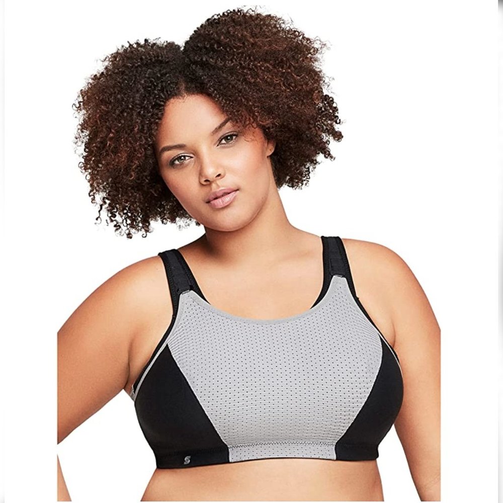 Glamorise Double-Layer Custom Control Sports Bra 34D - High Support Wirefree